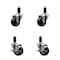 Service Caster 3'' SS Hard Rubber Wheel Swivel 1-1/4'' Expand Stem Caster Set 2 Brakes, 4PK SCC-SSEX20S314-HRS-2-TLB-2-114 - alternate 1